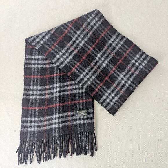 Burberry's Unisex Lambswool Scarf Blue – Classic Plaid – Used – Soft Warm Luxury - Picture 1 of 7